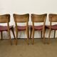 Suite de 4 chaises bistrot en bois vintage