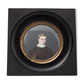 Miniature par p martin jeune enfant charles martin 1836 cadre noirci