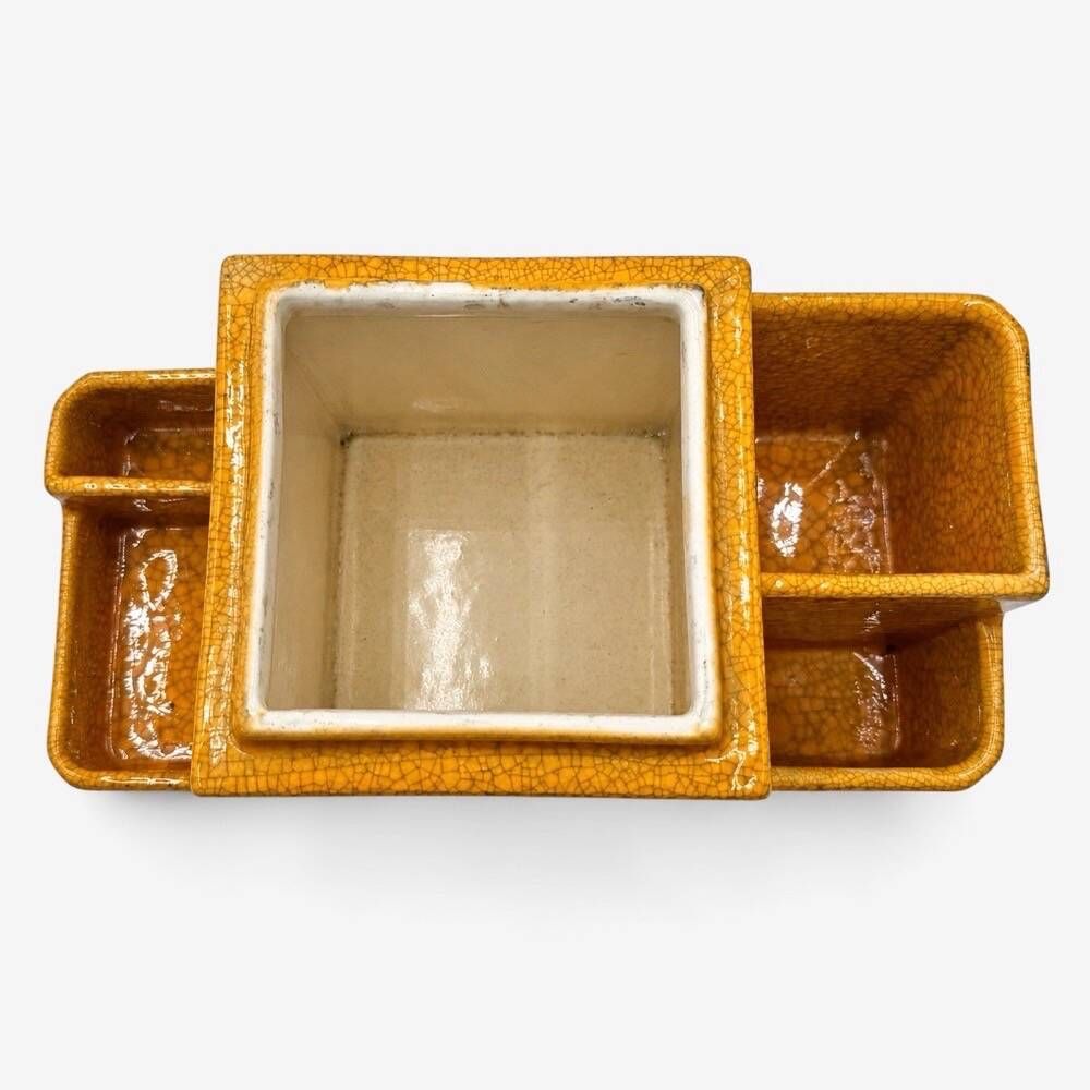 Smoking set porcelain Boch Belgium Art Deco 1930