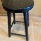 Black wooden stool
