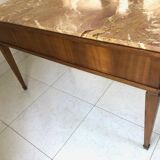 Wood and pink marble desk