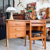 Vintage desk with tapered legs