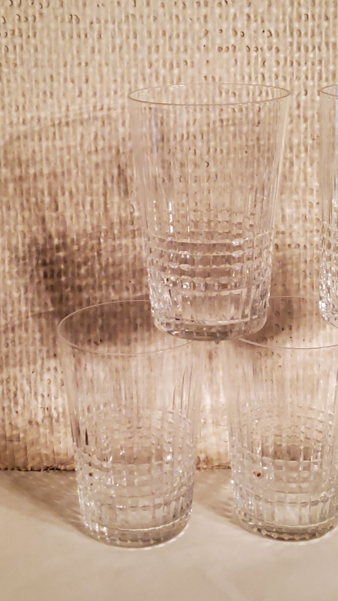 Set of 5 crystal glasses of Baccarat model Nancy