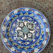 Handmade ceramic collector's plate, glazed with enamels, signed by Adiguzel Gini, Türkiye