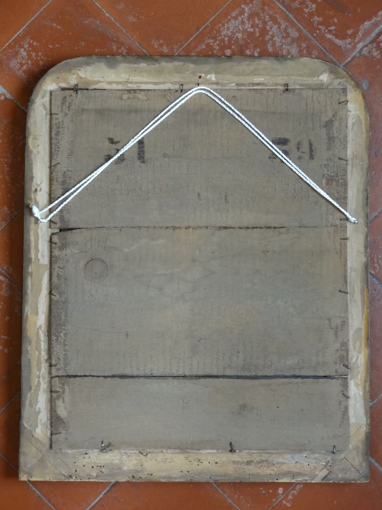 Miroir Louis Philippe en bois doré H 64 cm