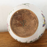 Earthenware ball vase, signed Veuve Perrin