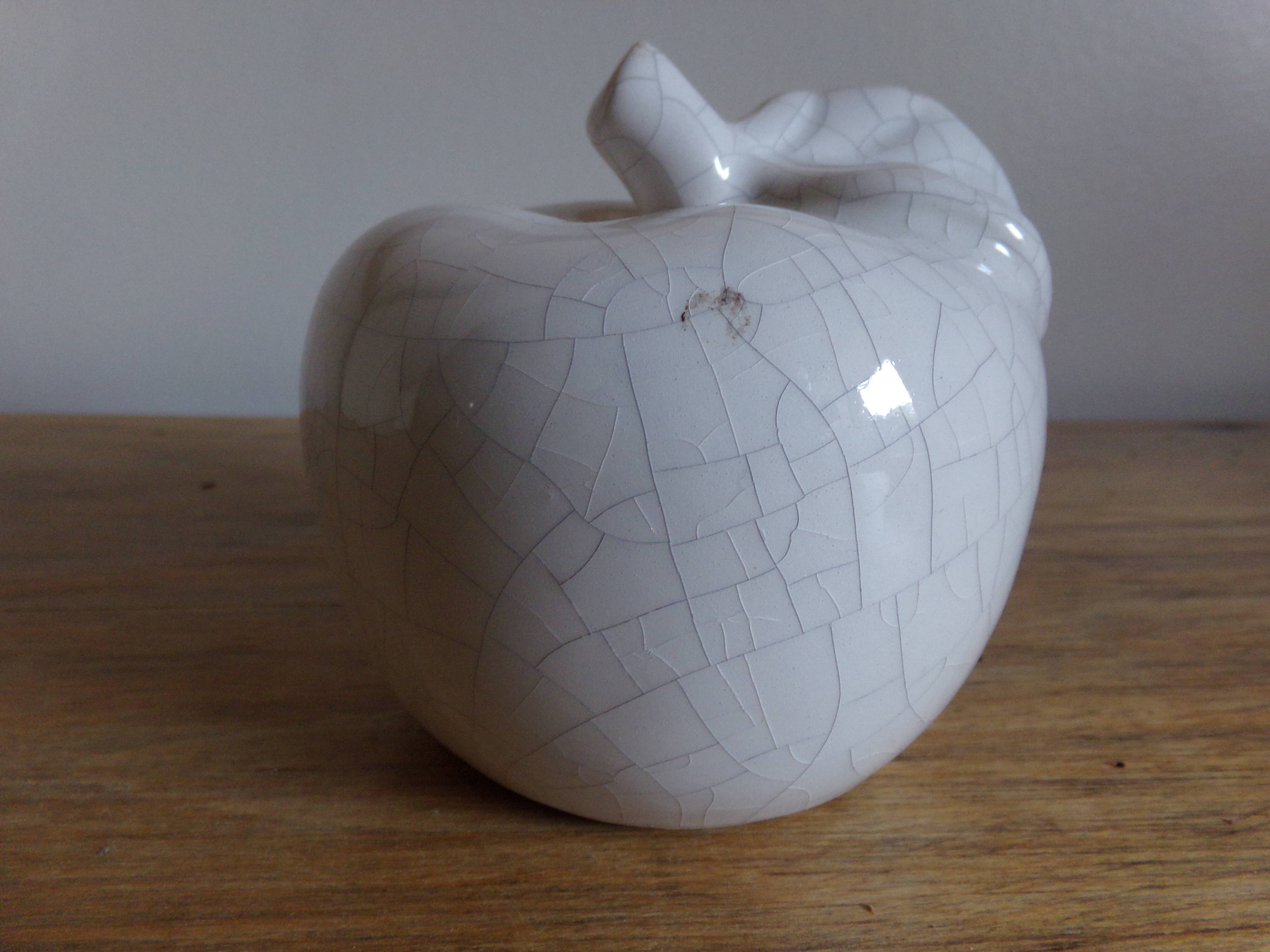 Cracked ceramic apple