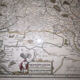 Authentic old map of the seventeenth century of Poitou by judocus Hondius 1630 double-sided