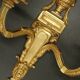 Pair of large wall lights, ram's heads, Louis XVI style - gilded bronze