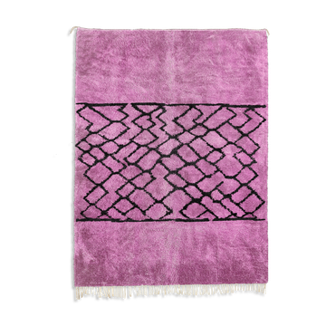 Tapis marocain moderne rose