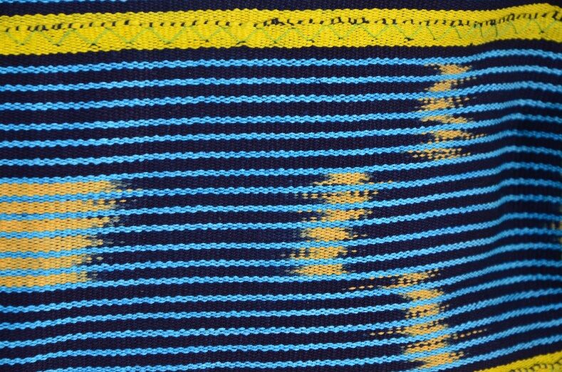 Blue Baoulé fabric cushion cover