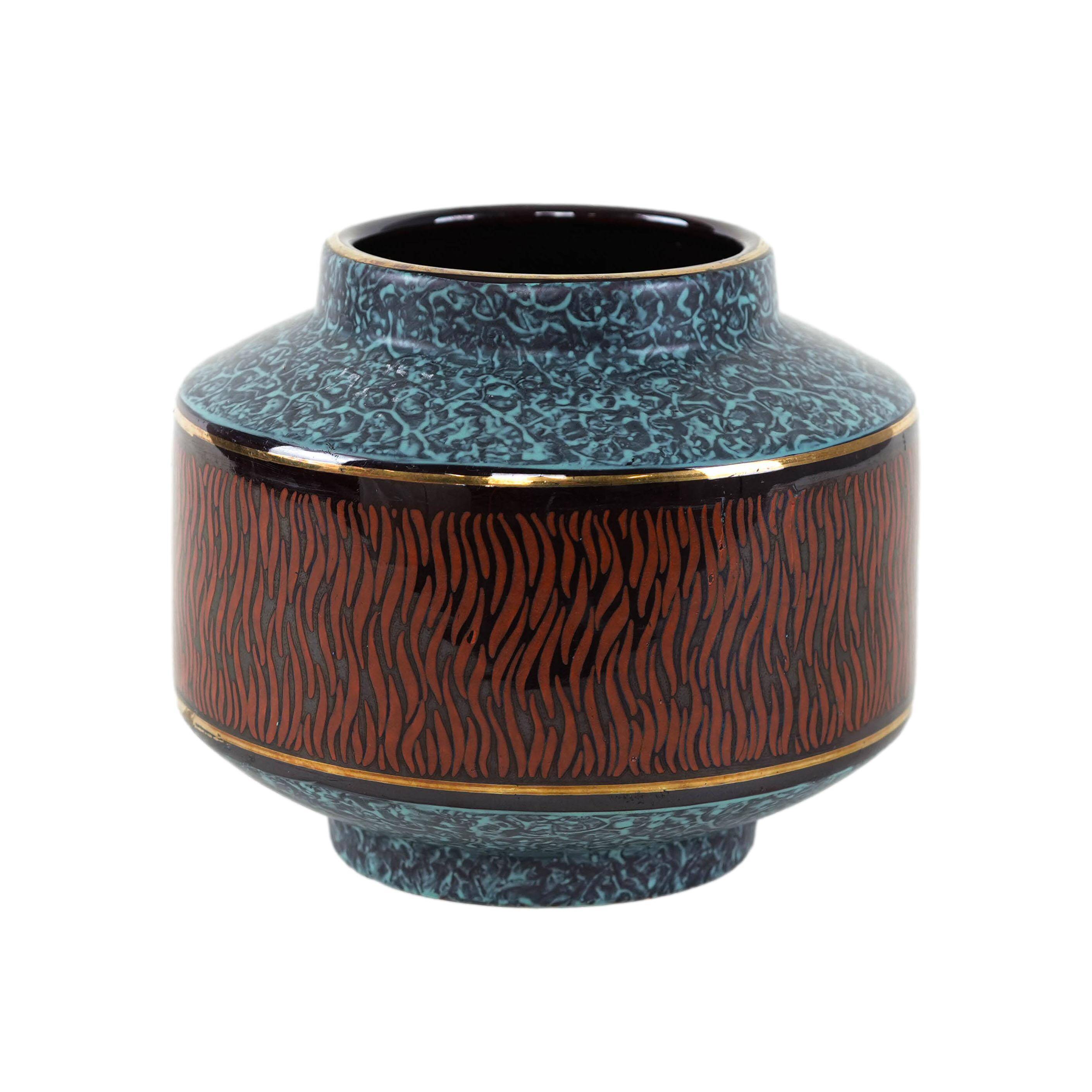 Vase en céramique, design allemand, années 1960, fabriqué en Allemagne de l'Ouest