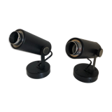 Pair of black spots vintage tubes 1950