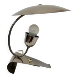 Rare Art Deco Functionalism Chrome Table Lamp, Czechoslovakia, 1930s