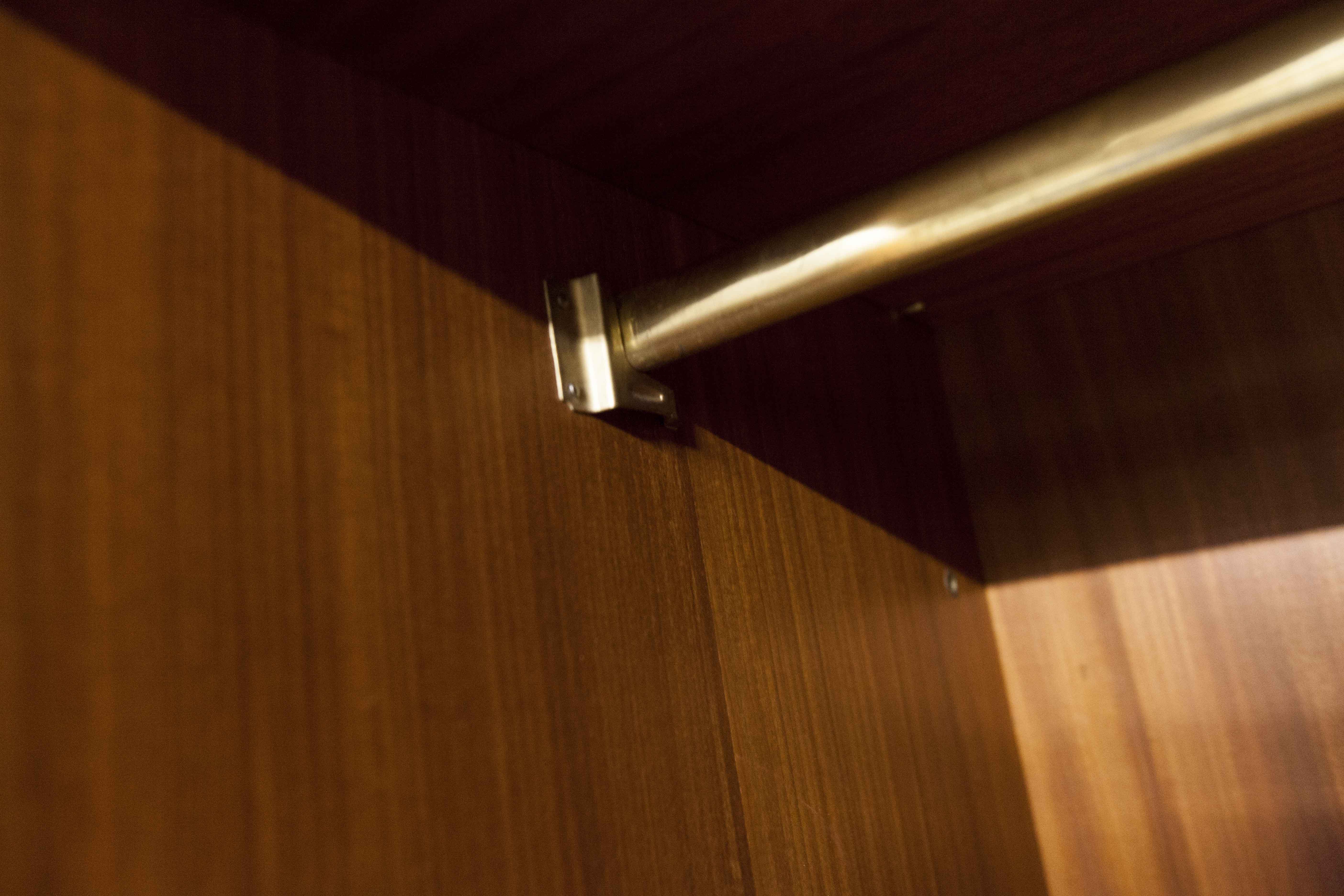 Scandinavian teak cabinet 1960 with mounting plan