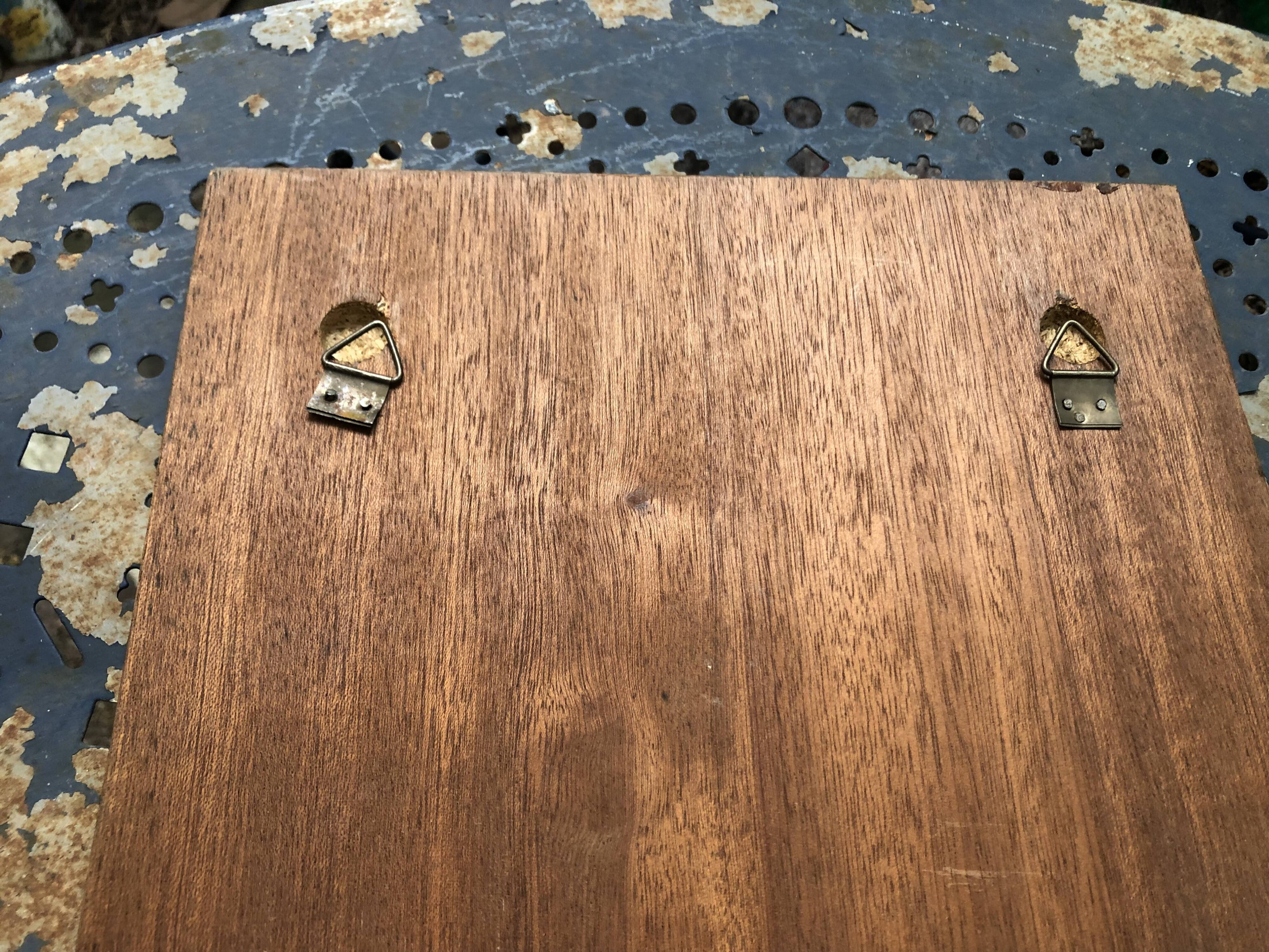 Scandinavian teak mirror 60s