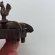 Articulated Kumkum Box in Bronze with Carved Peacock, India 20th Century