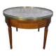 Table basse bouillotte de style Louis XVI marbre rose