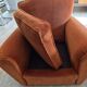 Set of 2 moustache club armchairs in velvet
