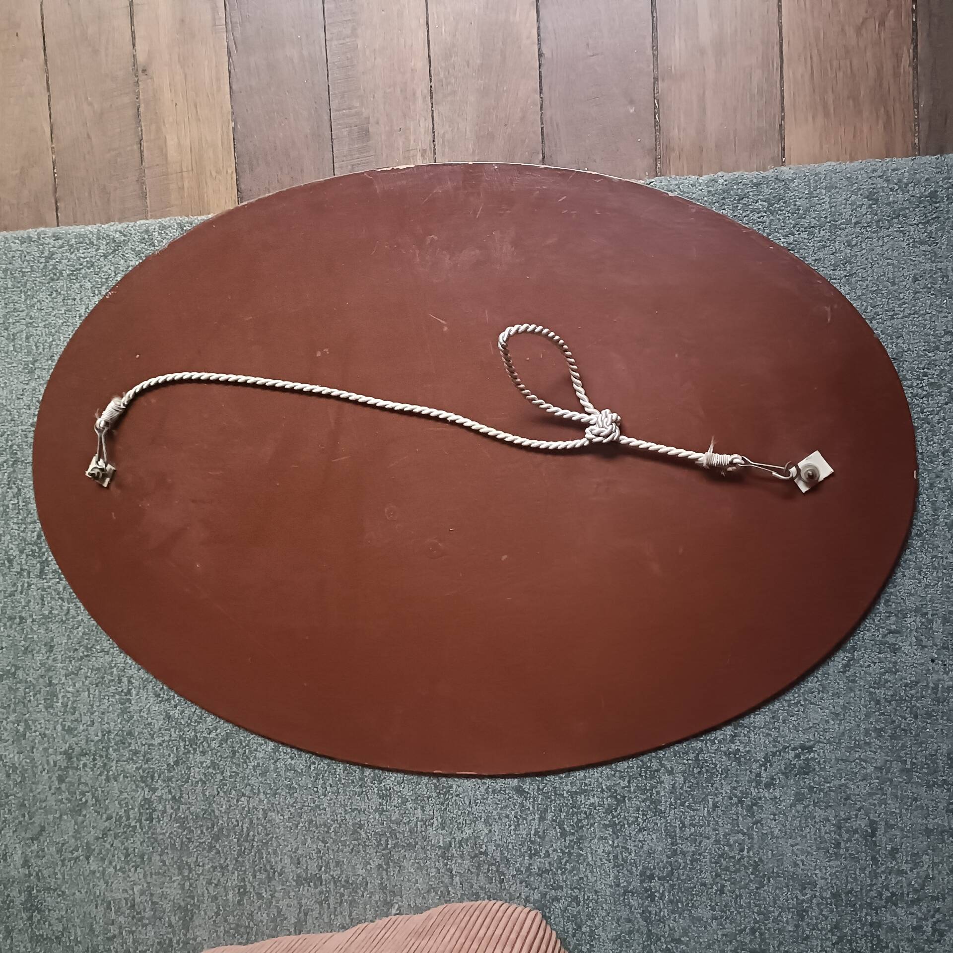 Miroir ovale biseauté Art Déco