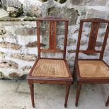Chaise en bois avec cannage