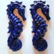 Pair of ceramic seahorses