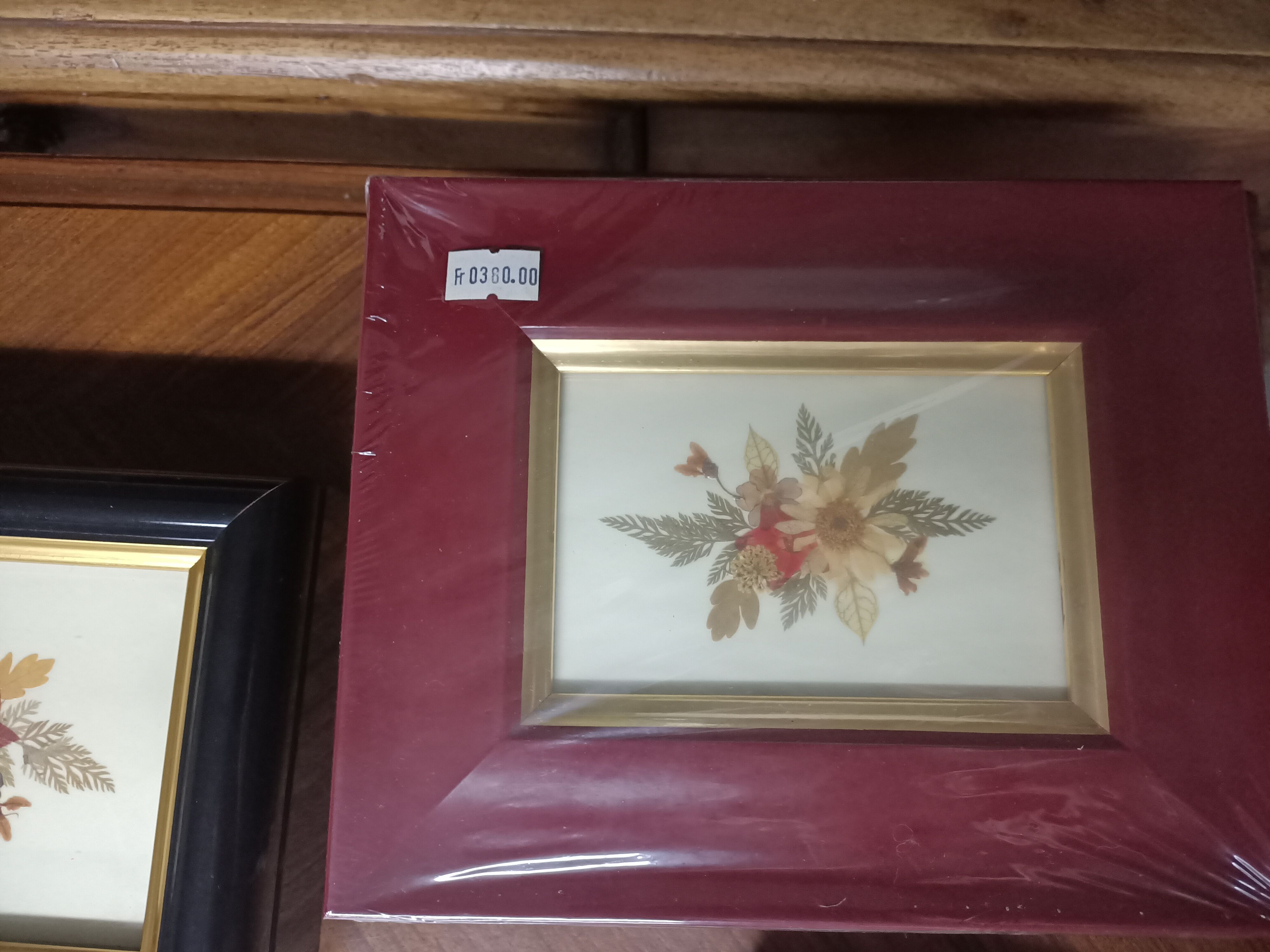 5 herbariums, framed floral arrangement