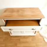 White and wood buffet