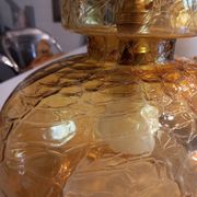 Vintage molded glass pendant light