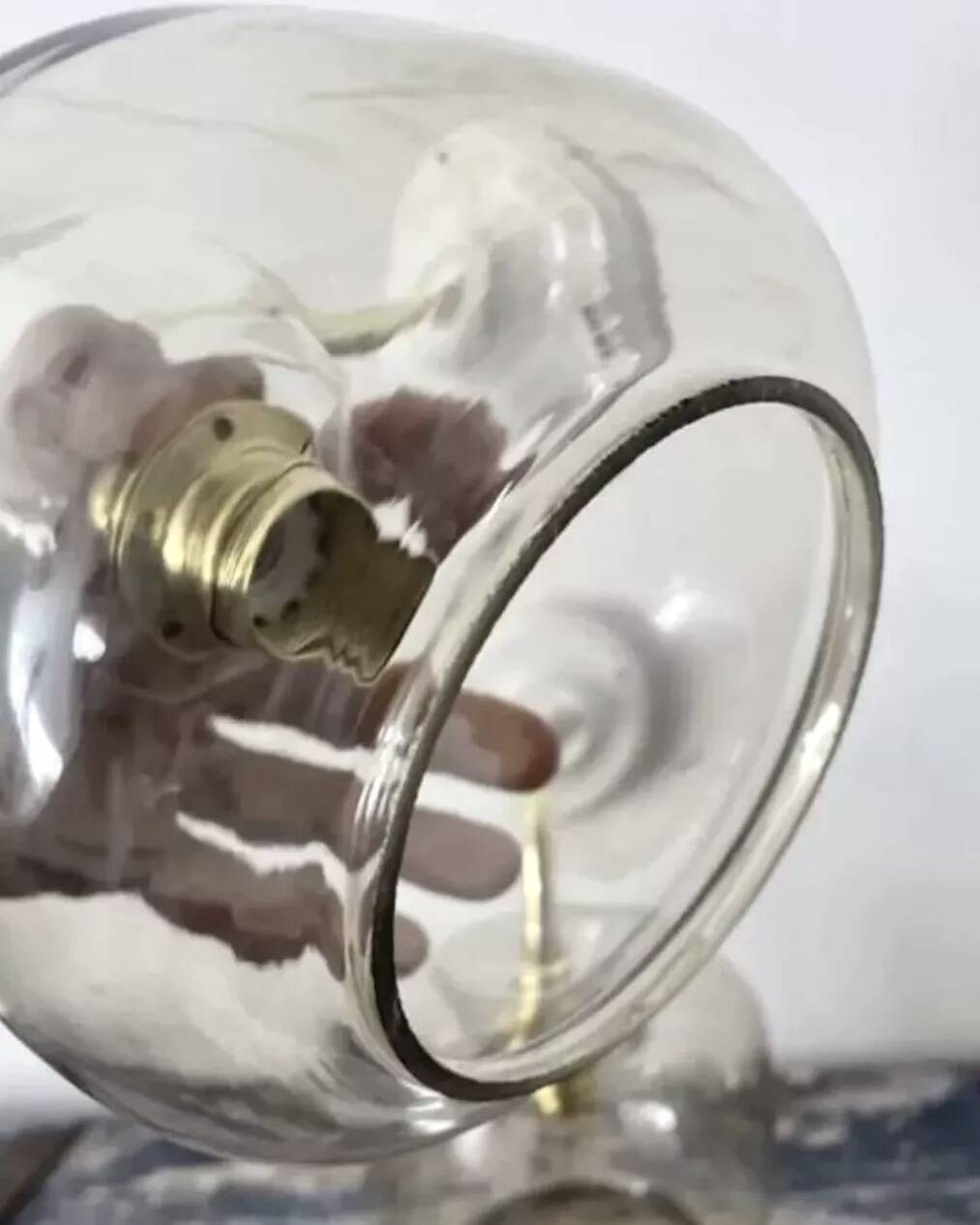 Pair of smoked glass wall sconces