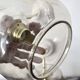 Pair of smoked glass wall sconces