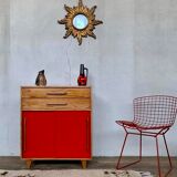 Commode vintage 2 portes coulissantes 2 tiroirs