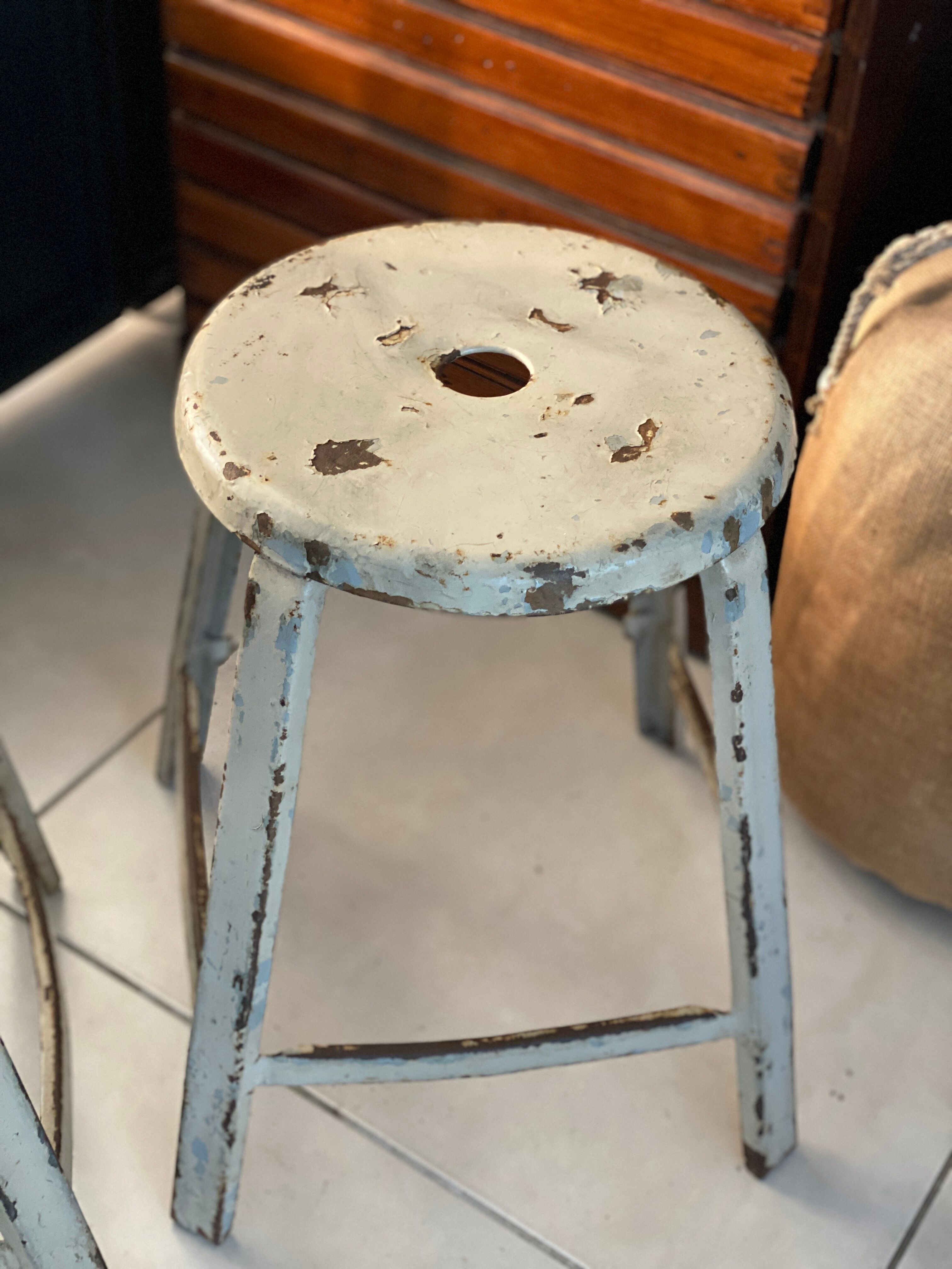 Pair of industrial stool