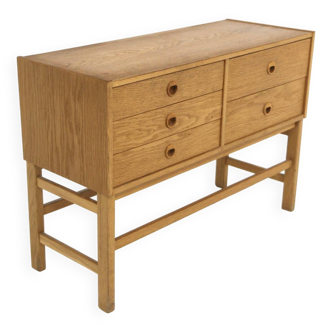 Scandinavian oak chest of drawers, Sweden, 1960