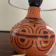 Small vintage lamp hand-painted, ceramic, 1980s.