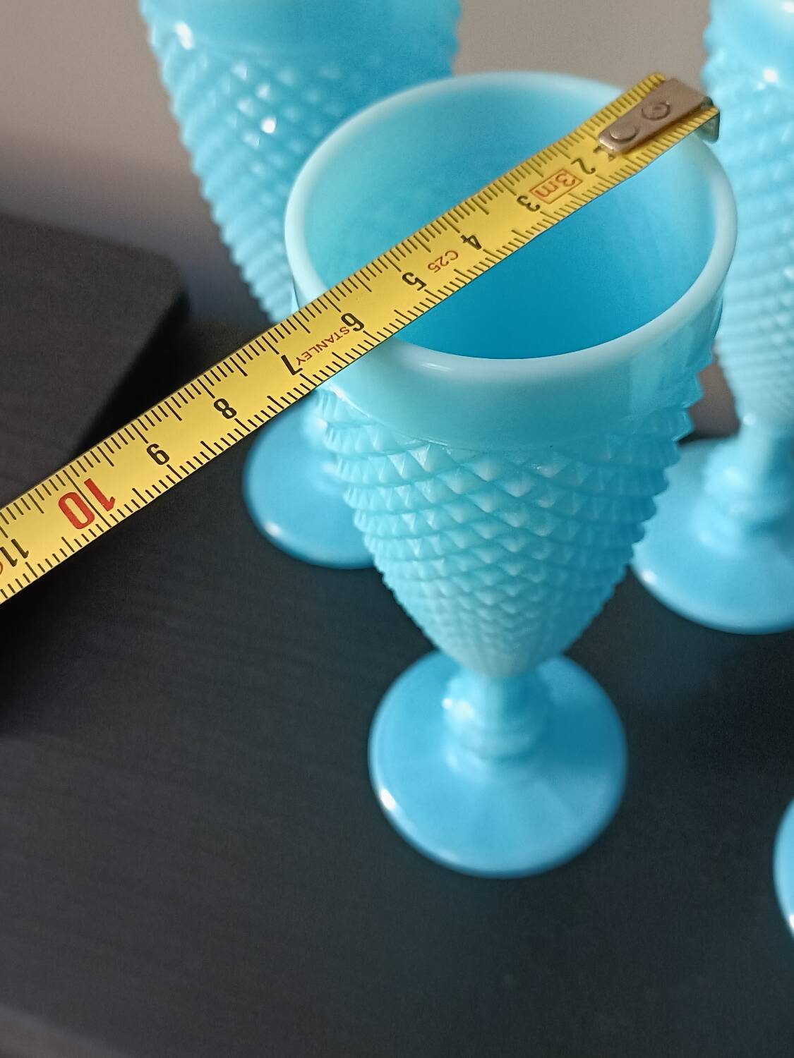 Turquoise Opaline Flutes