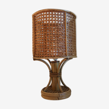 Table lamp in rattan 60s