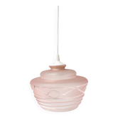 Pink glass ceiling lamp (per piece), 1960s