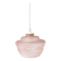Pink glass ceiling lamp (per piece), 1960s