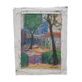 Peinture de Nagao Usui "Le square"