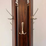 Porte-manteau scandinave en palissandre et aluminium, design milieu du siècle - années 1960