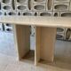 Ligne Roset travertine vintage dining table