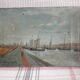 Old oil painting depicting Venice