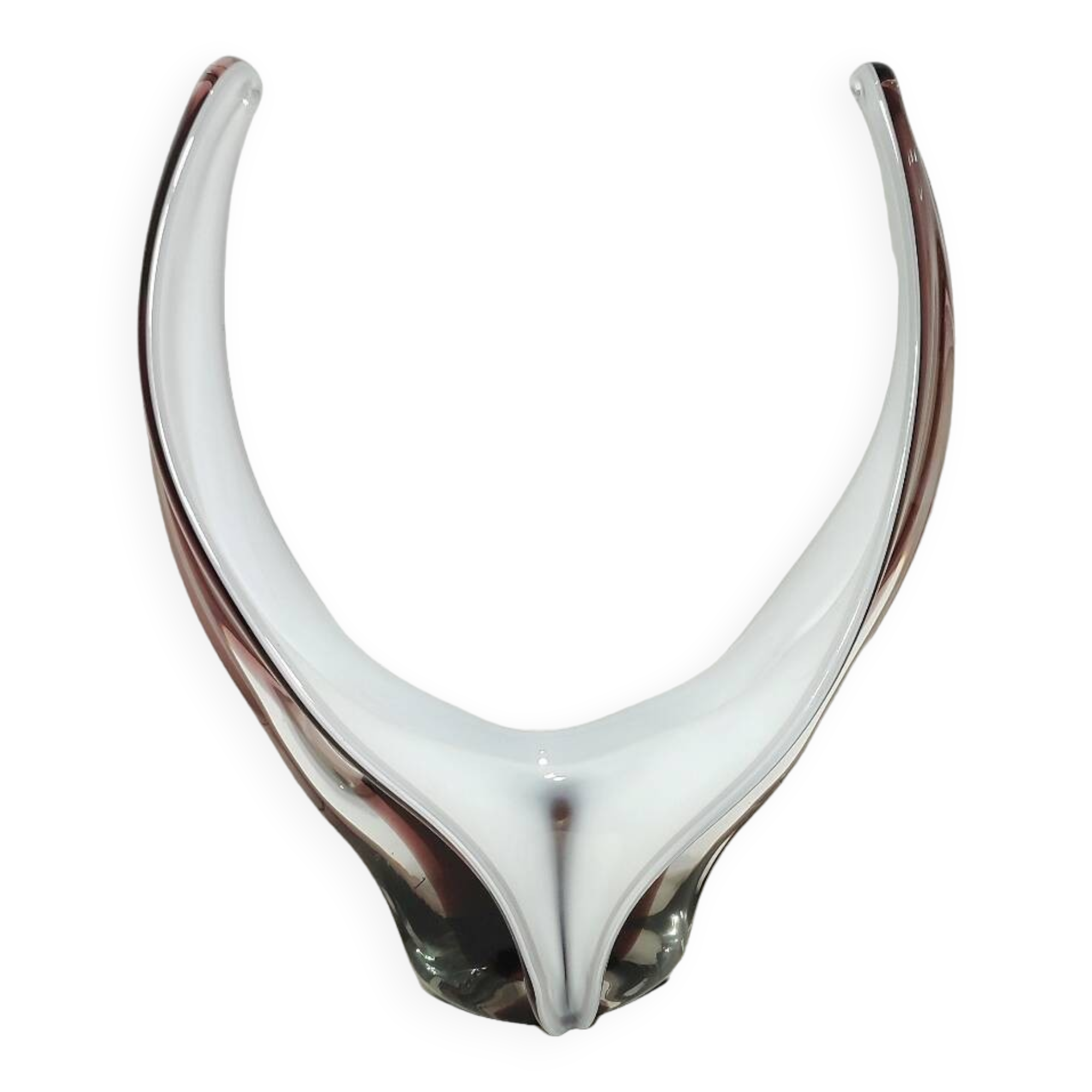 Centro de mesa de cristal de Murano. Italia, 1980s.