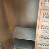 Wardrobe, vintage rattan wardrobe