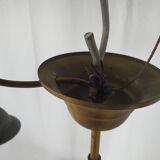 Lustre en verre de Murano et laiton avec double support