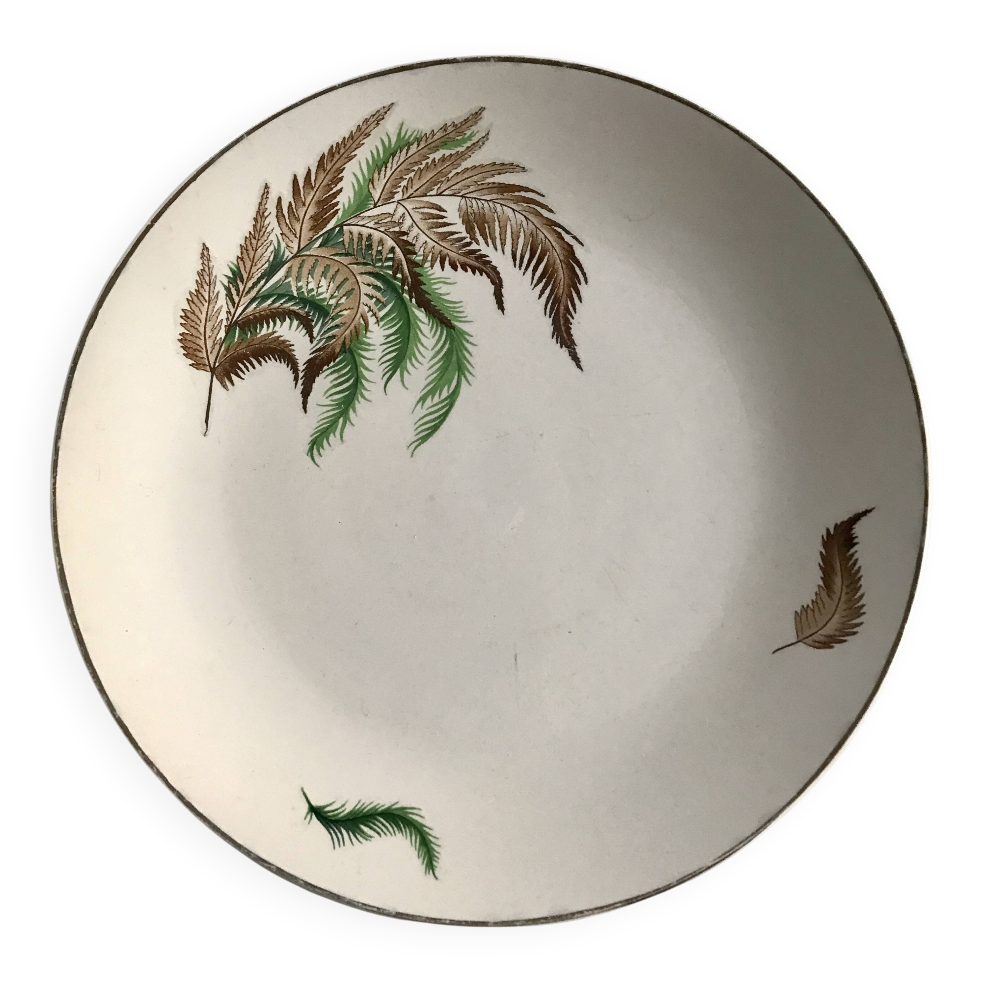 Very pretty vintage Digoin Sarreguemines fern dish