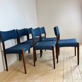 Set of six vintage chairs, Willy Schou Andersen, Denmark 1960s