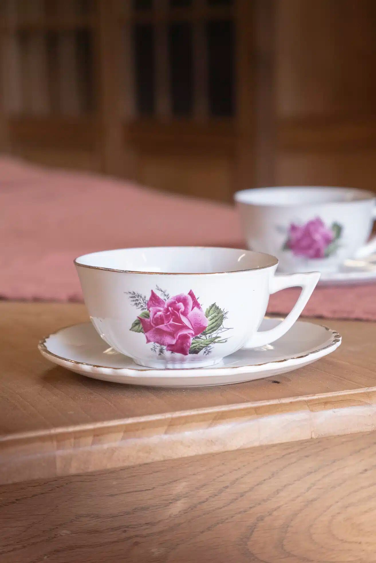 Lot de 2 tasses avec soucoupes « Roses »