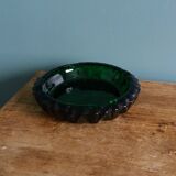 Green glass ashtray